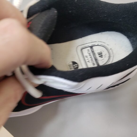 Nike Mens Air Monarch IV 416355-101 White black red Running Shoes Sneakers Sz 13 - Picture 6 of 12